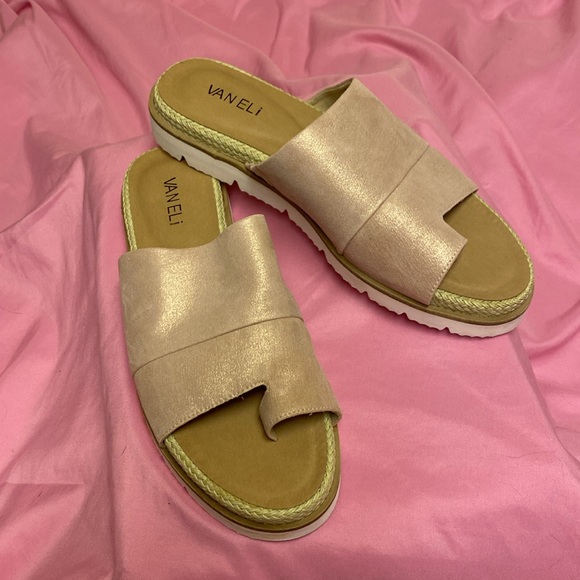 Vanelli Cleve Pink Voil Suede Leather Sandals - 10M - Picture 2 of 7
